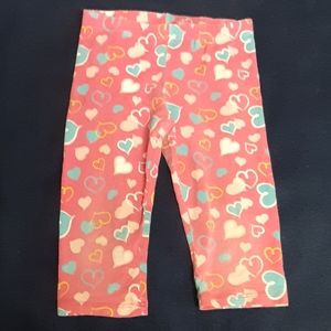 Girl's Pink Heart-Printed Pants (size 4T)